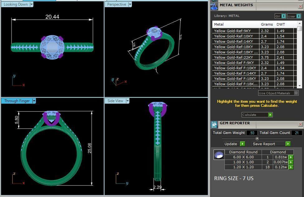 solitaire engagement ring  3D print model_1