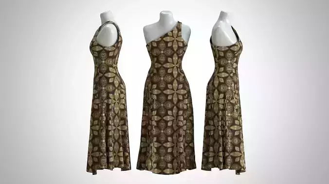 Woman Dress 2 Ethnic Floral Batik Jogja