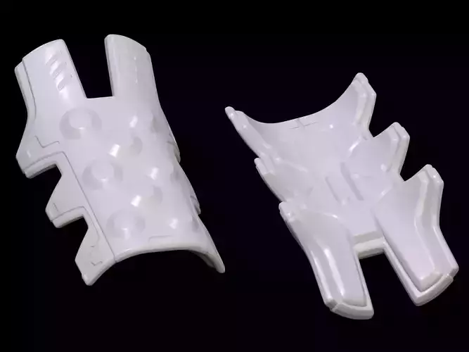 Reinforced Vambrace arm attachment 3d print file