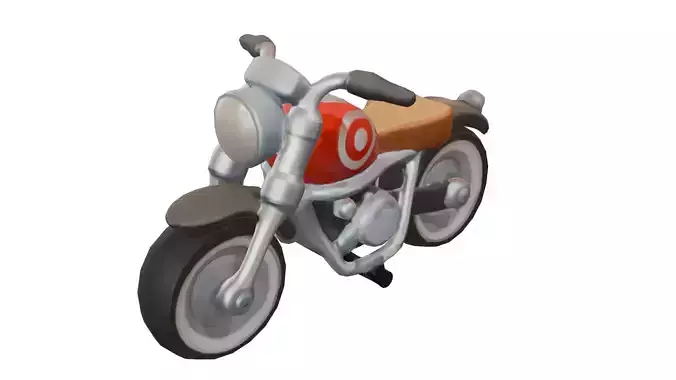 Stylized retro motorcycle
