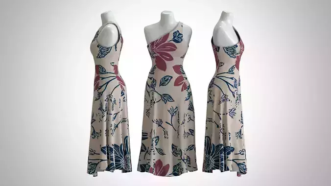 Woman Dress 2 Mimosa Berry Red Blue