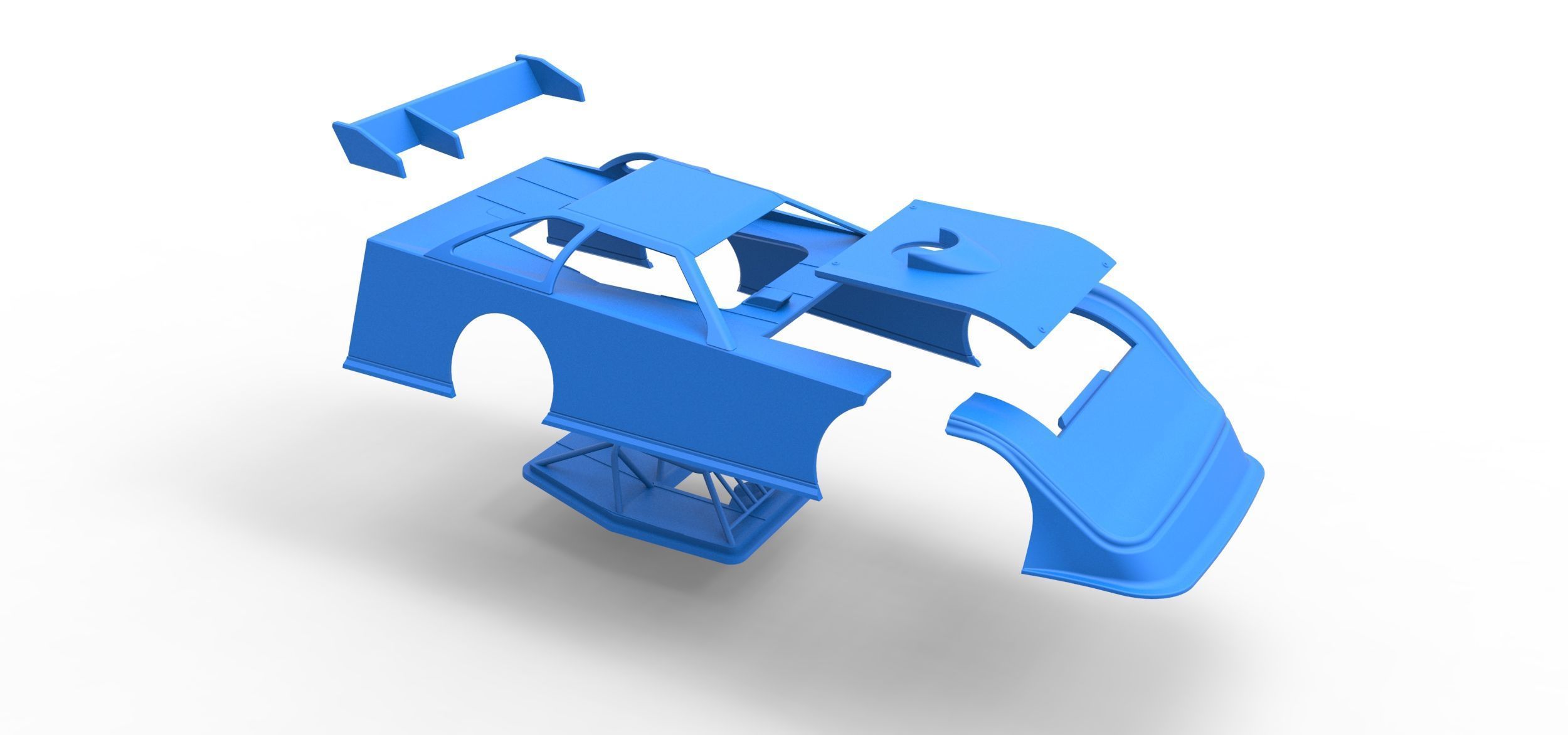 Shell of Super Dirt Late model Version 1 Scale 1 to 25 3D print model_29