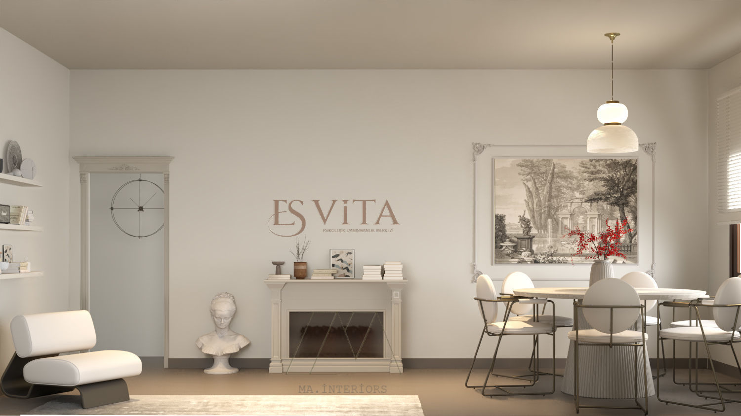 psychologist office model and vray 3D model_2