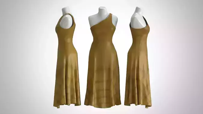 Woman Dress 2 Orange Padded