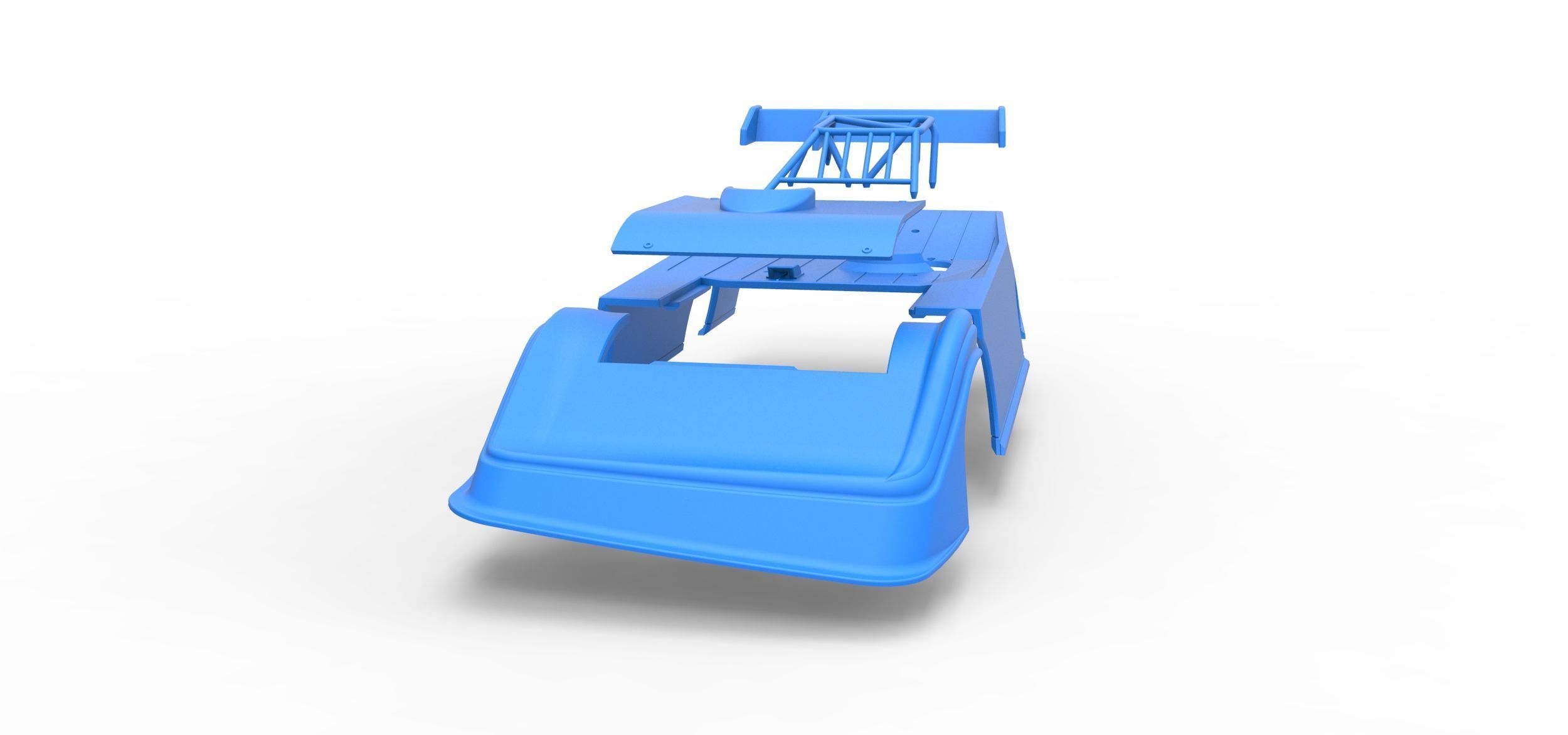 Shell of Super Dirt Late model Version 2 Scale 1 to 25 3D print model_21