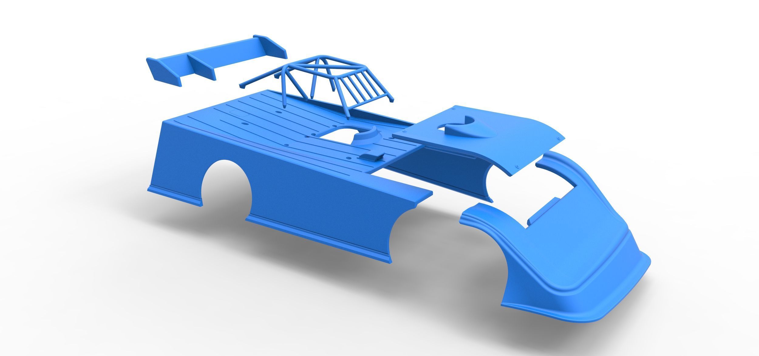 Shell of Super Dirt Late model Version 2 Scale 1 to 25 3D print model_27