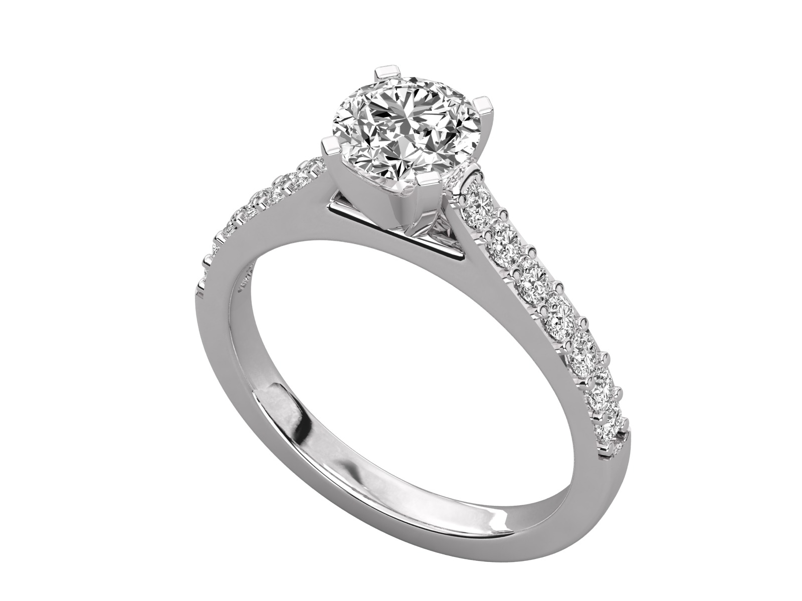 solitaire engagement ring 3D print model_10