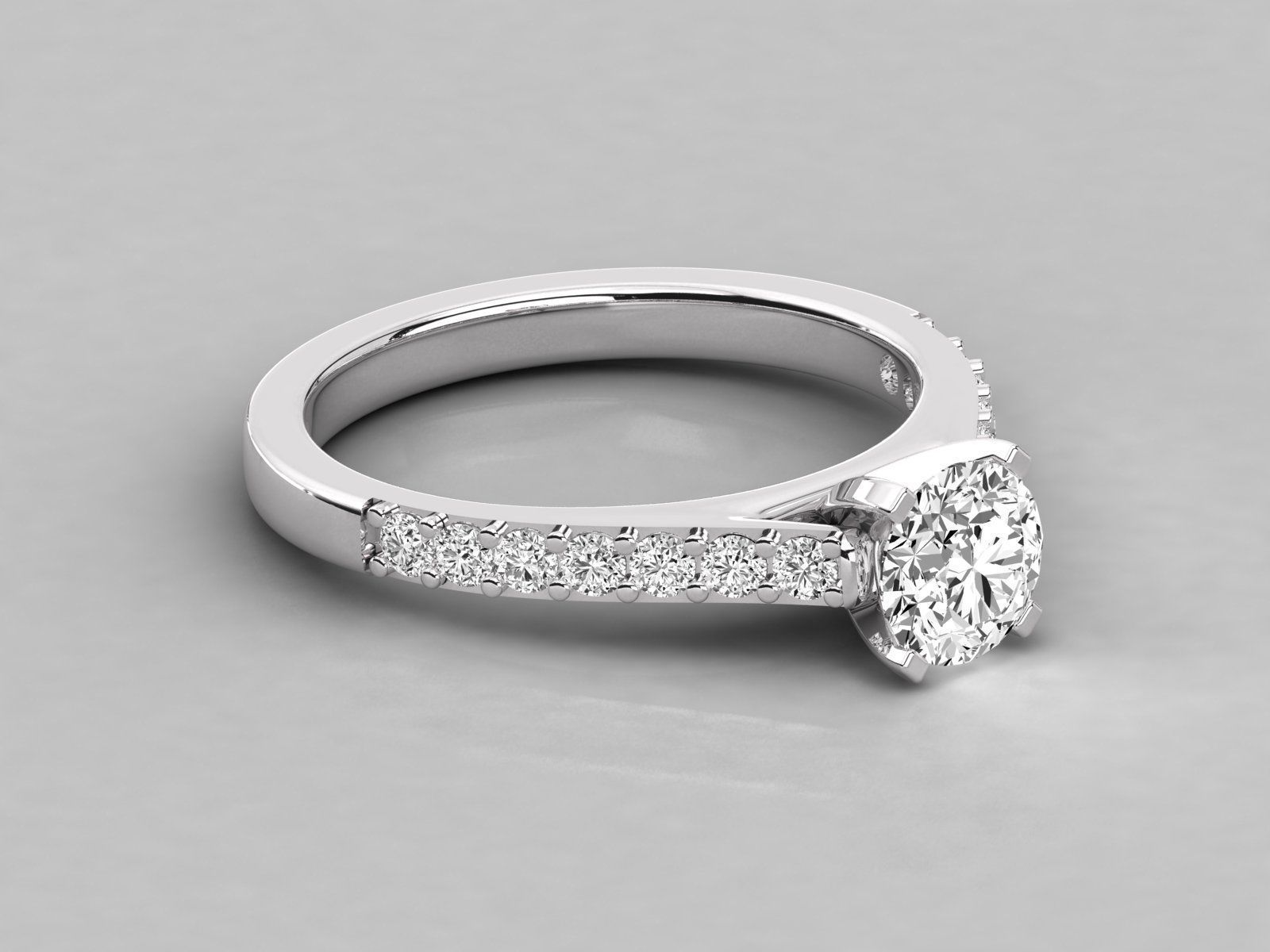 solitaire engagement ring 3D print model_12