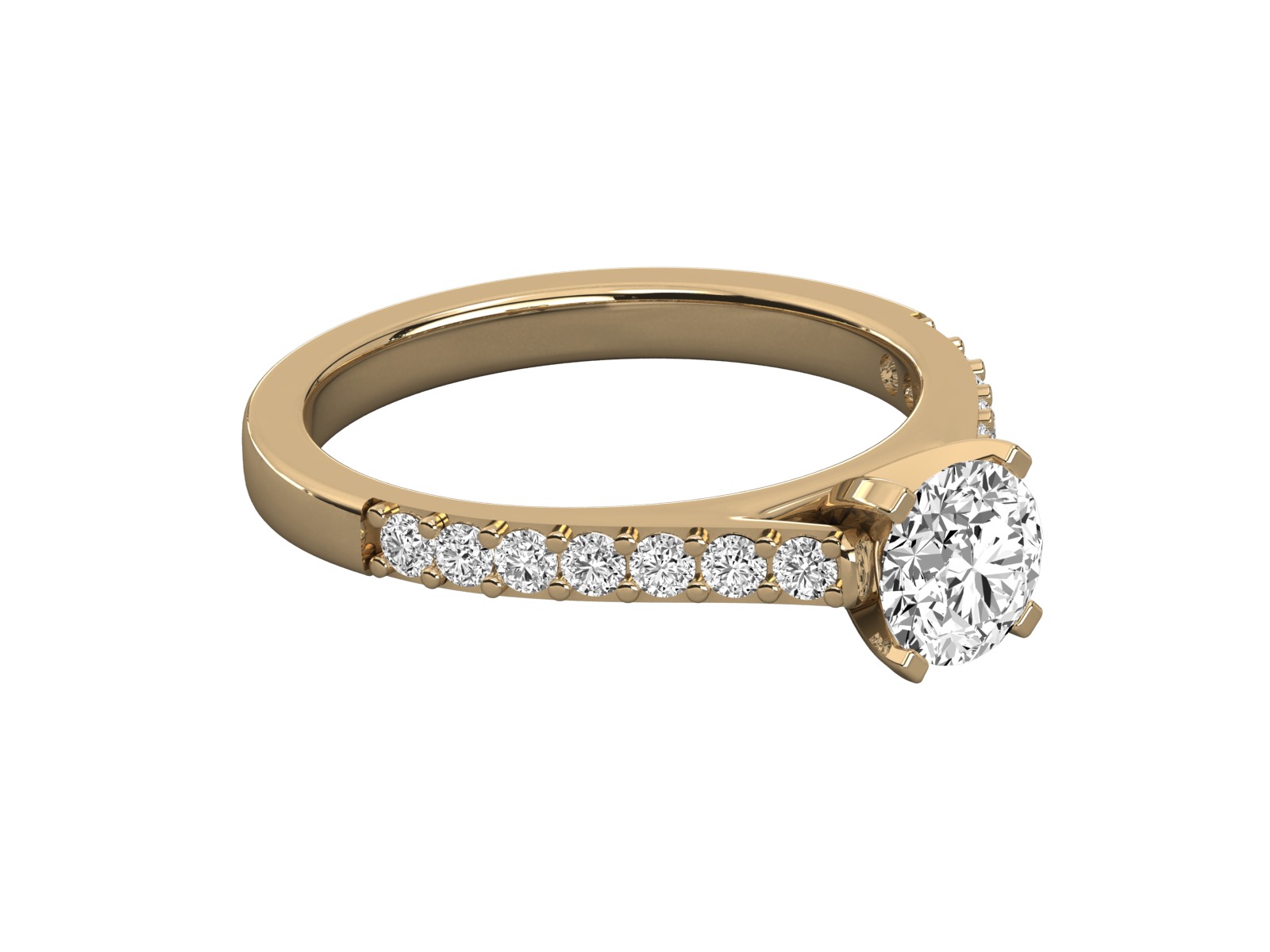 solitaire engagement ring 3D print model_17