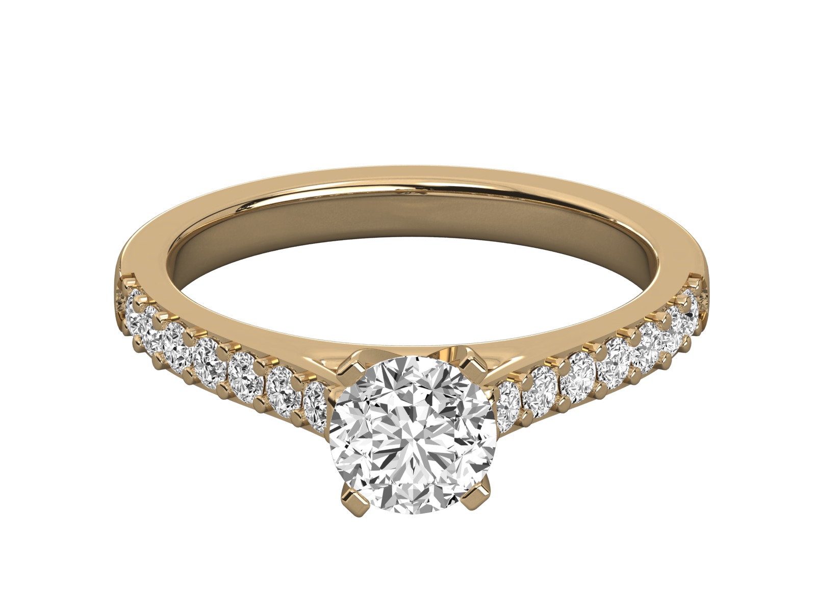 solitaire engagement ring 3D print model_8