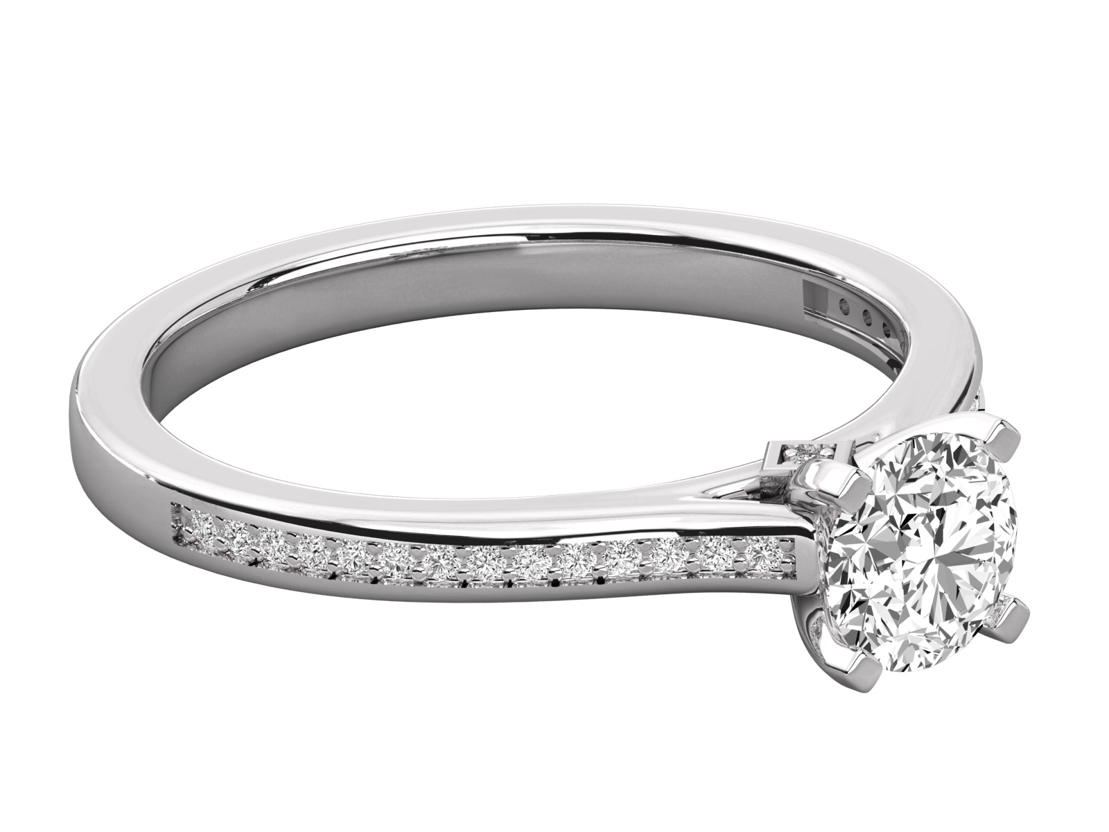 solitaire engagement ring  3D print model_19