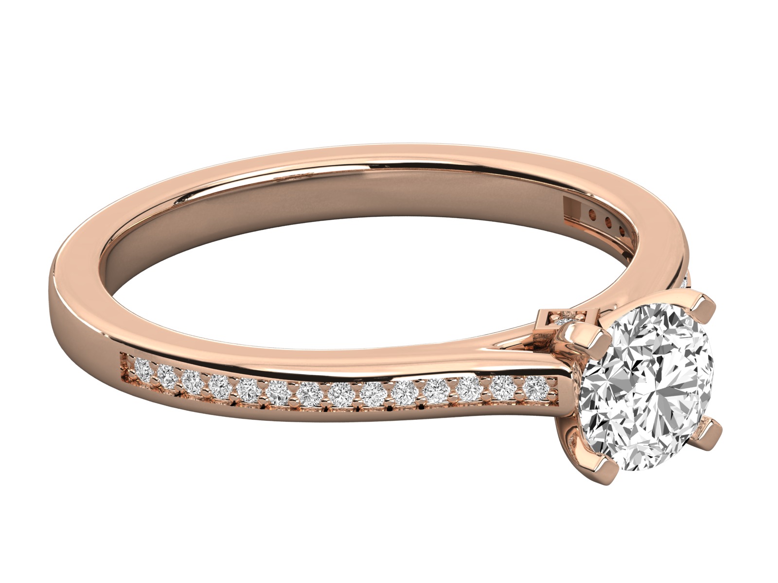 solitaire engagement ring  3D print model_13