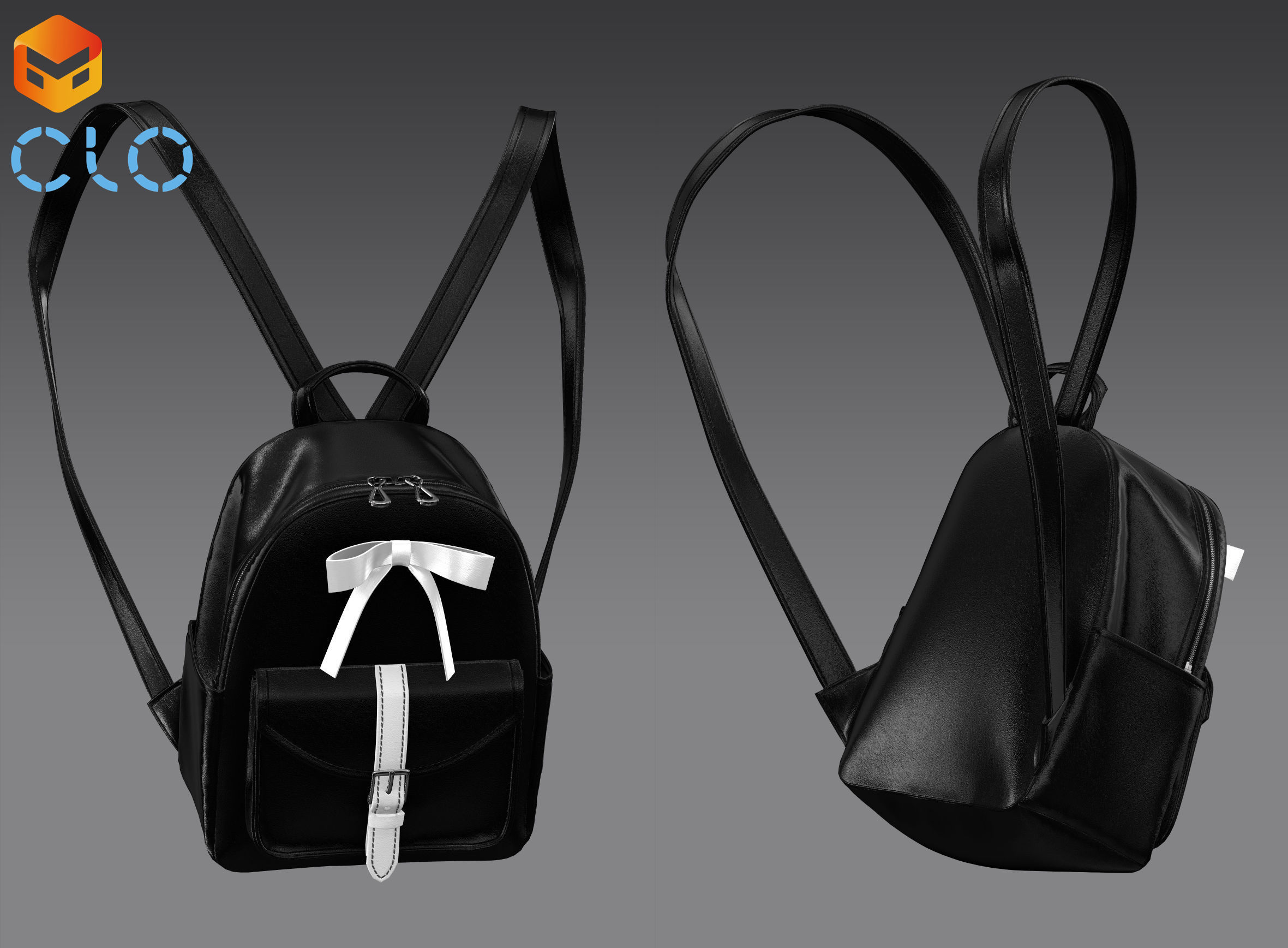 School uniform 5 - Marvelous Designer project and OBJ 3D model_5