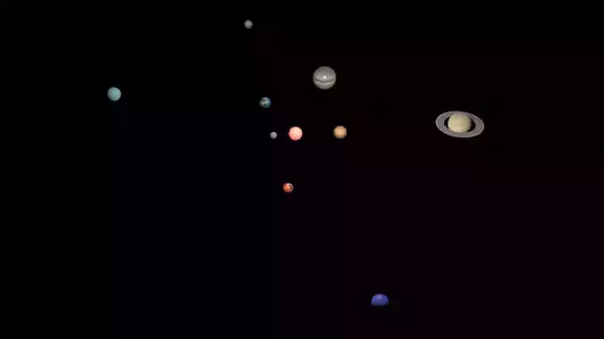 Solar System 3D model