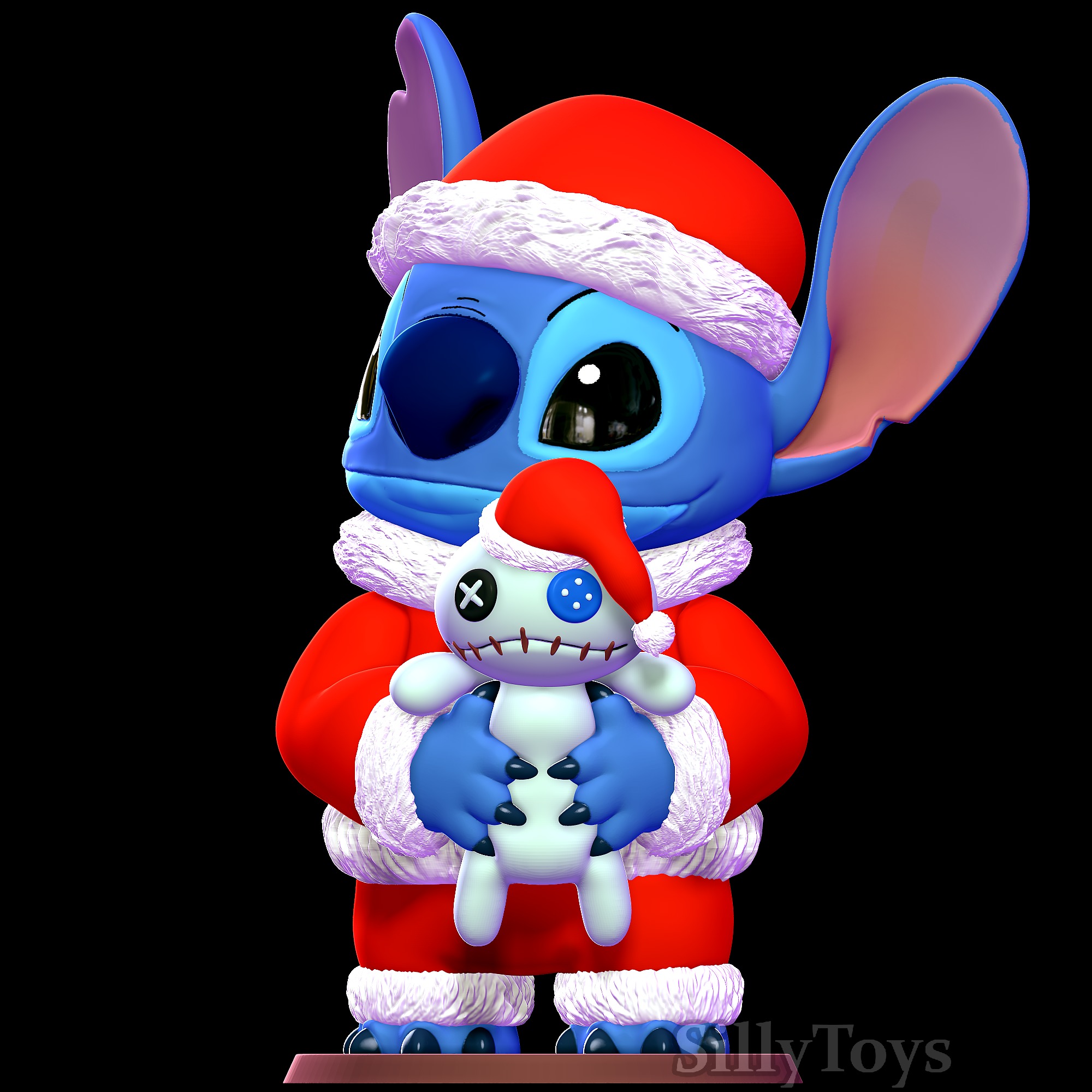 Stitch with Scrump Christmas - Lilo and Stitch 3D print model_3
