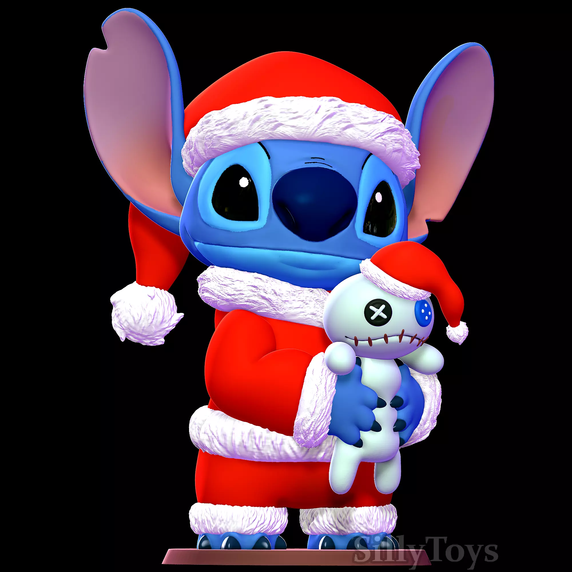 Stitch with Scrump Christmas - Lilo and Stitch 3D print model_0