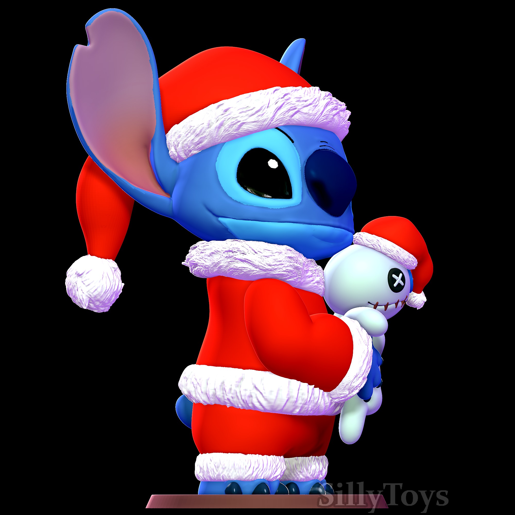 Stitch with Scrump Christmas - Lilo and Stitch 3D print model_1