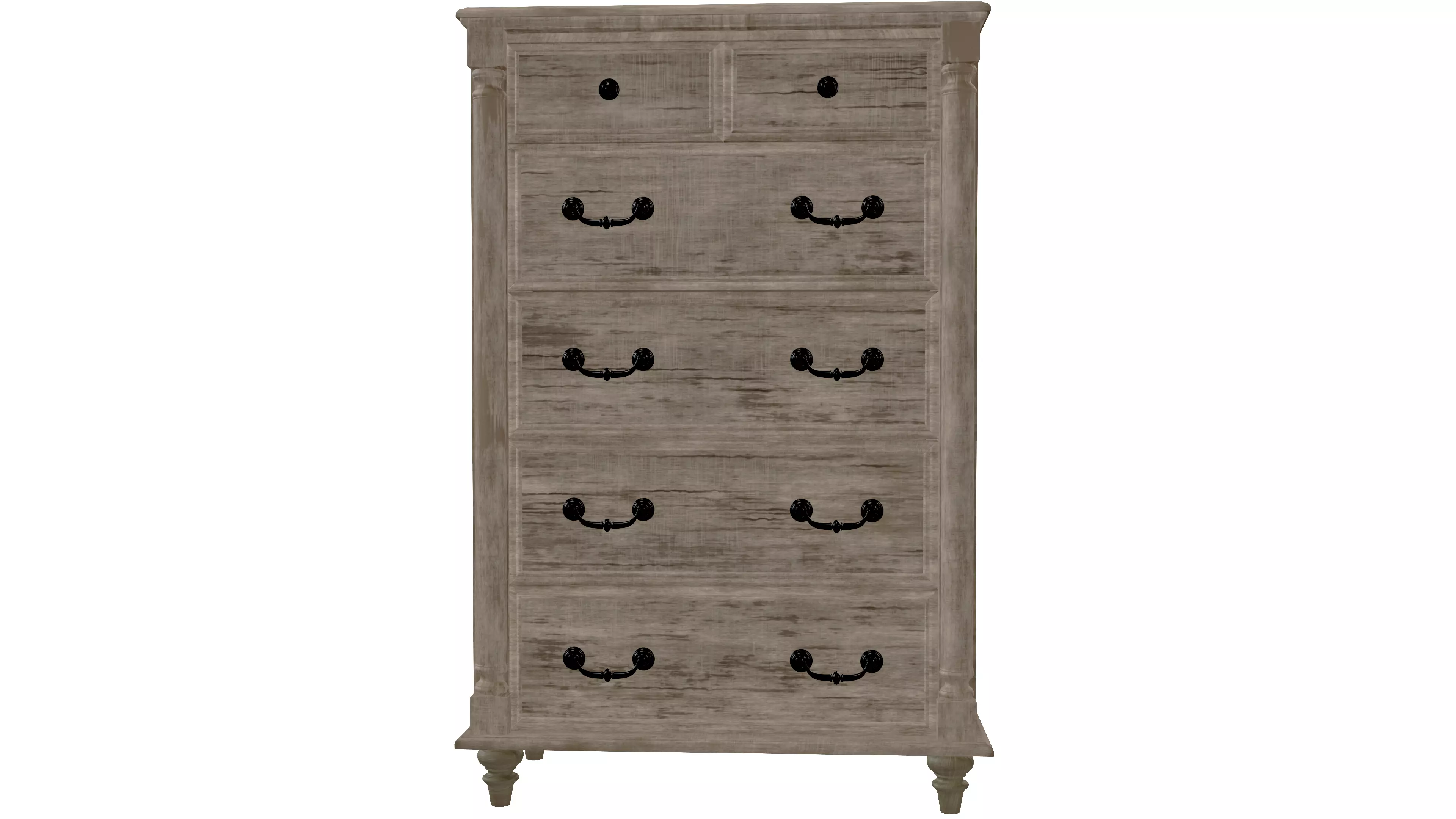 Rustic Wooden Chest of Drawers Low-poly 3D model
