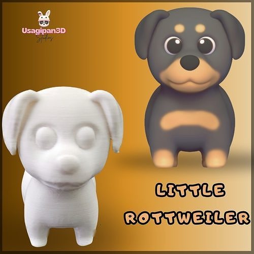Little Rottweiler 3D print model