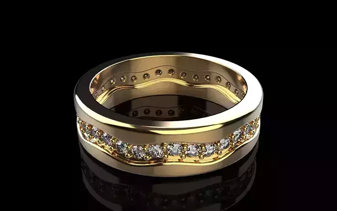Wedding ring model 667 3D print model