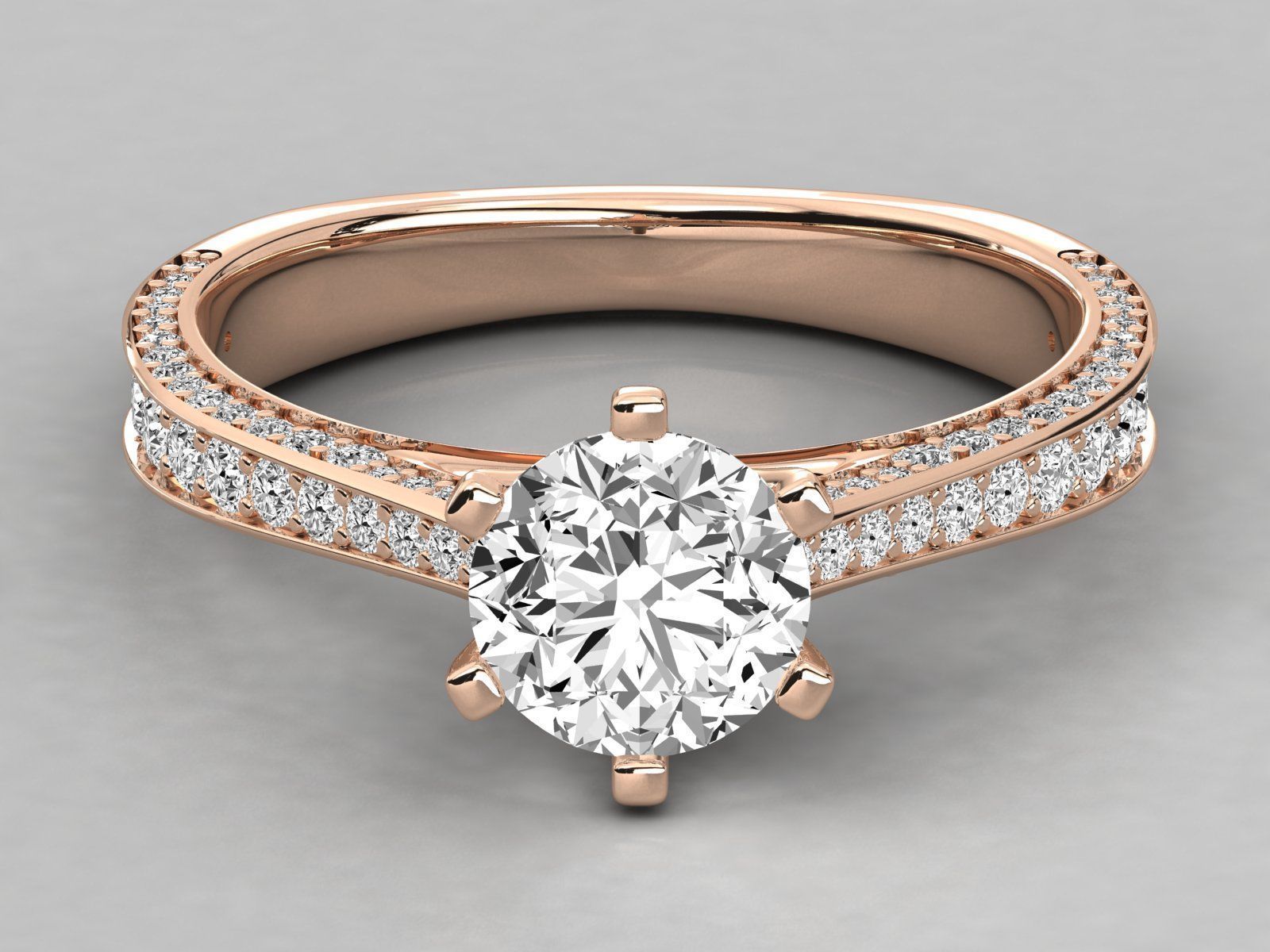 designed solitaire engagement ring   3D print model_18