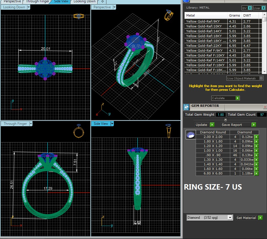 designed solitaire engagement ring   3D print model_1
