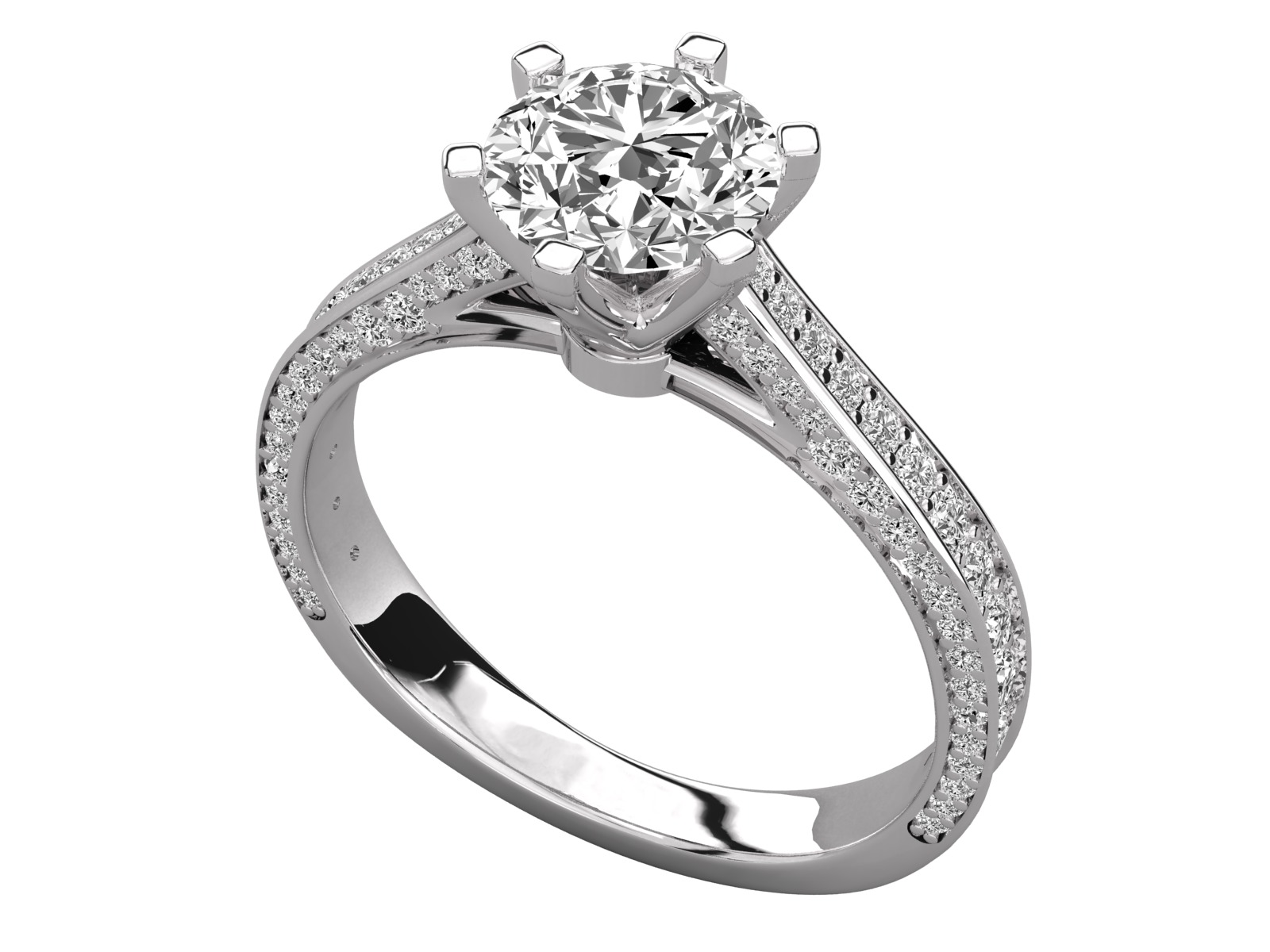 designed solitaire engagement ring   3D print model_2