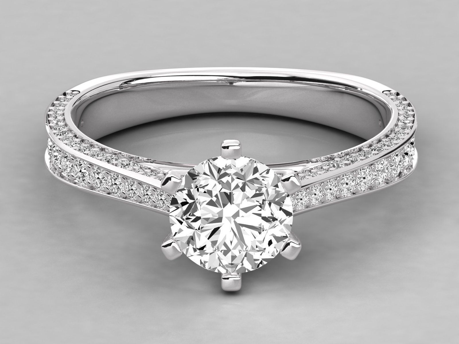 designed solitaire engagement ring   3D print model_6