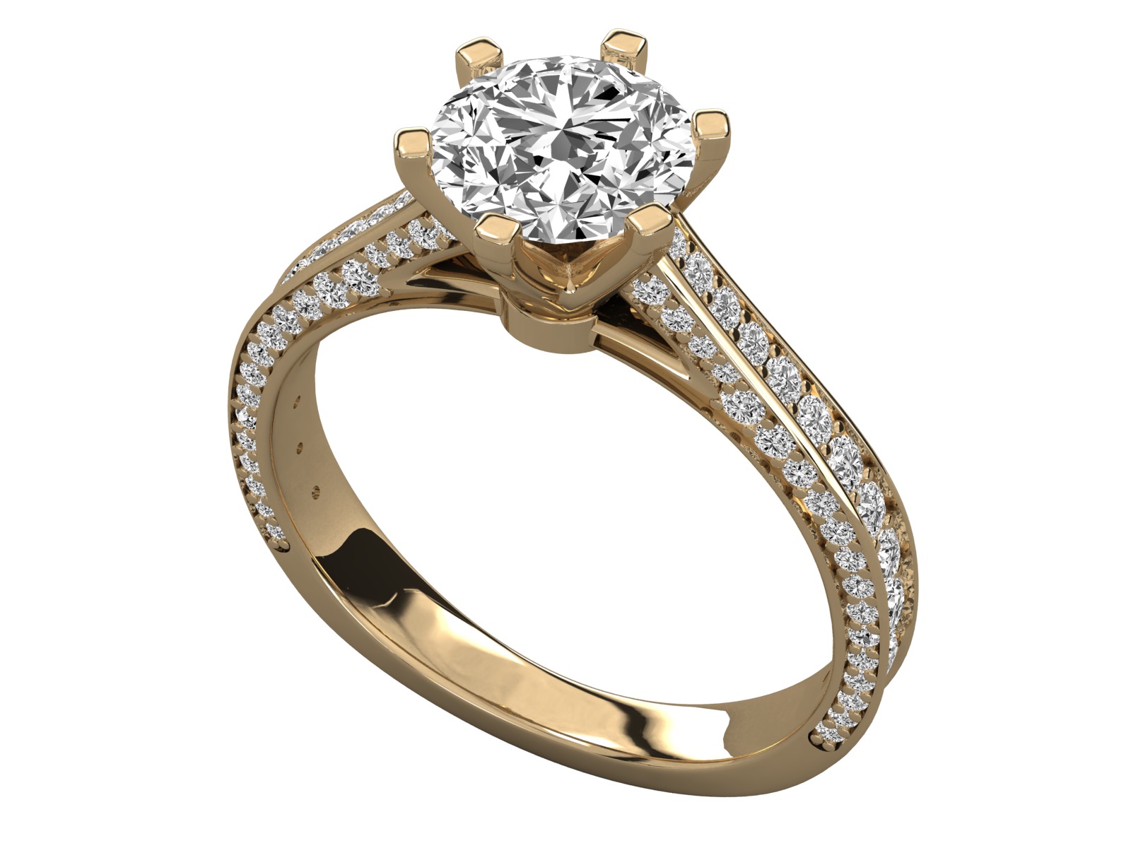 designed solitaire engagement ring   3D print model_9