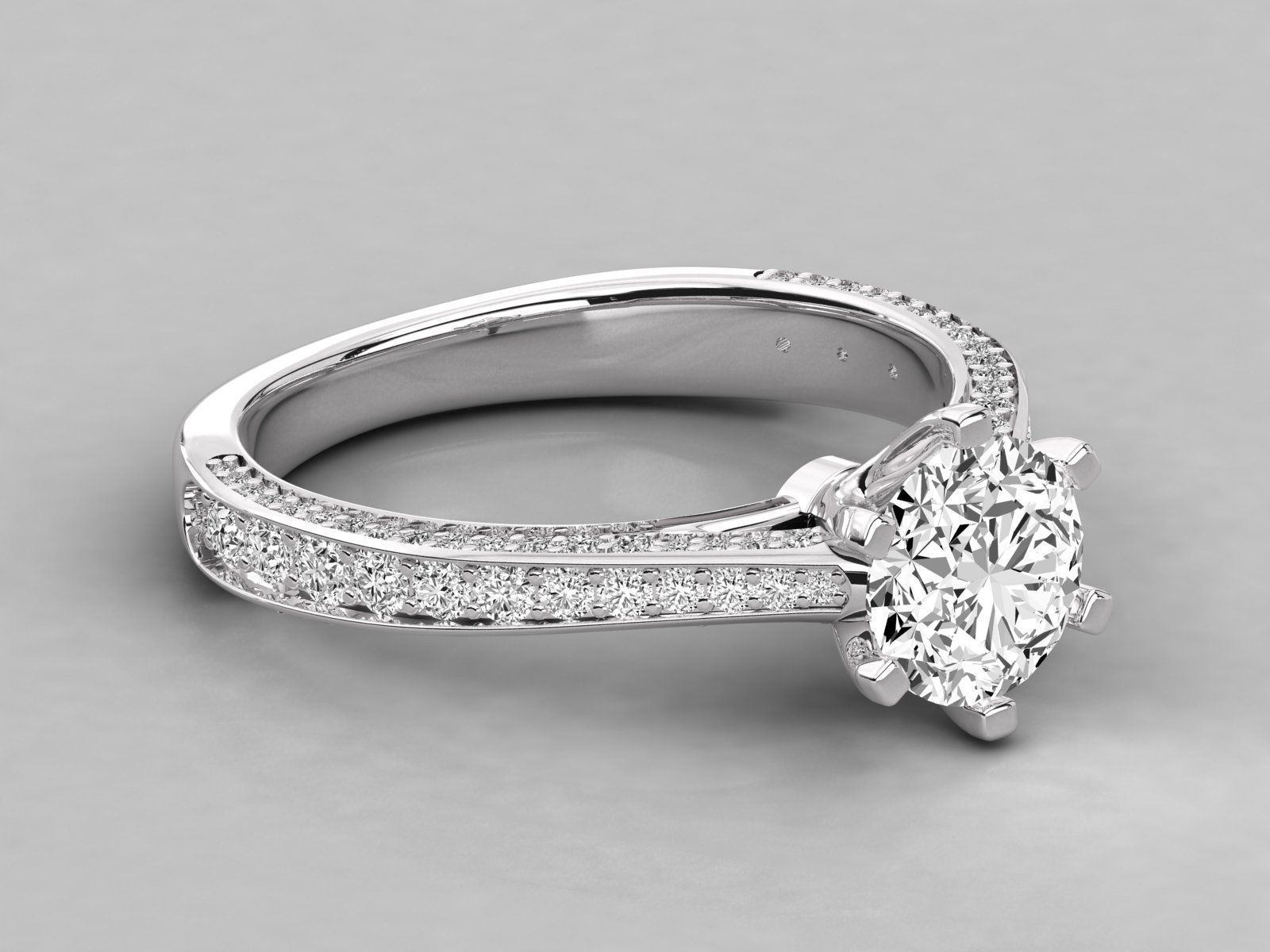 designed solitaire engagement ring   3D print model_3