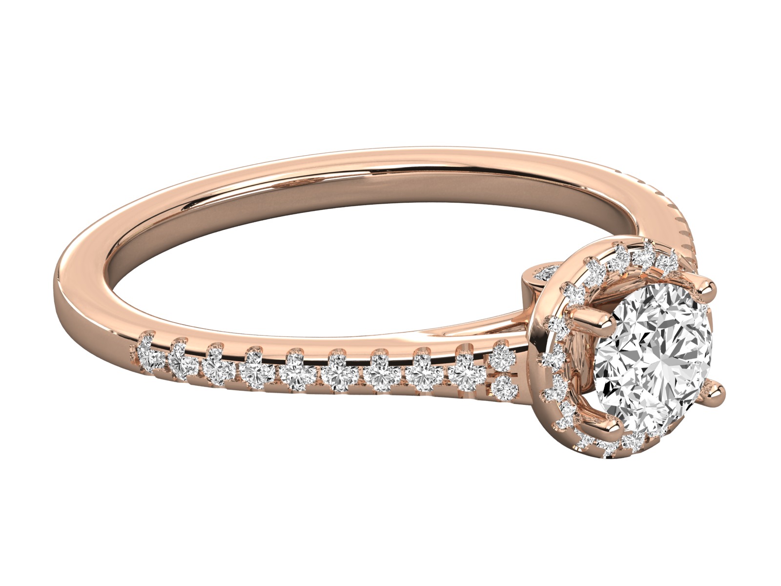 halo solitaire engagement ring 3D print model_13