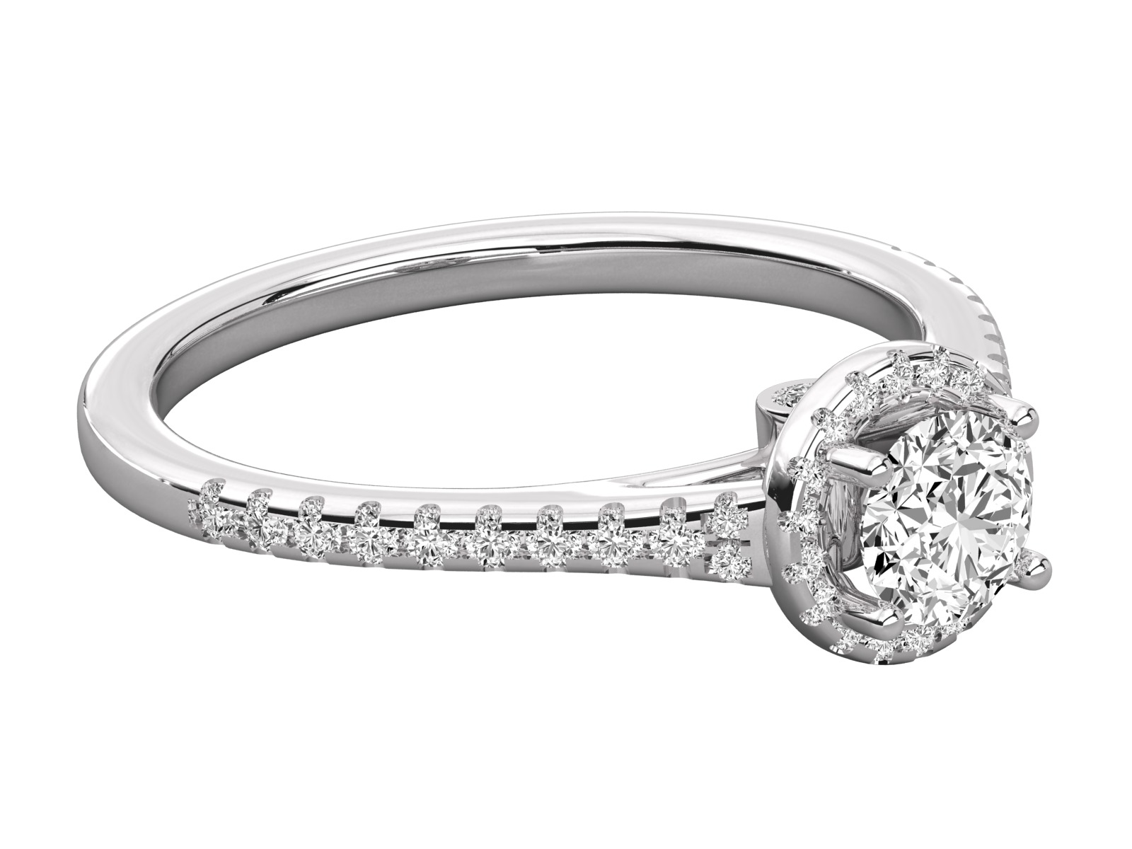 halo solitaire engagement ring 3D print model_19