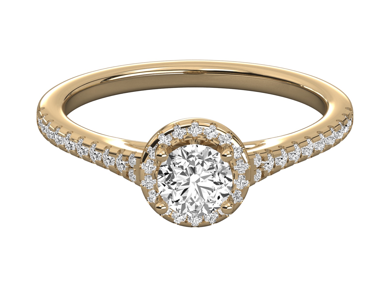 halo solitaire engagement ring 3D print model_11