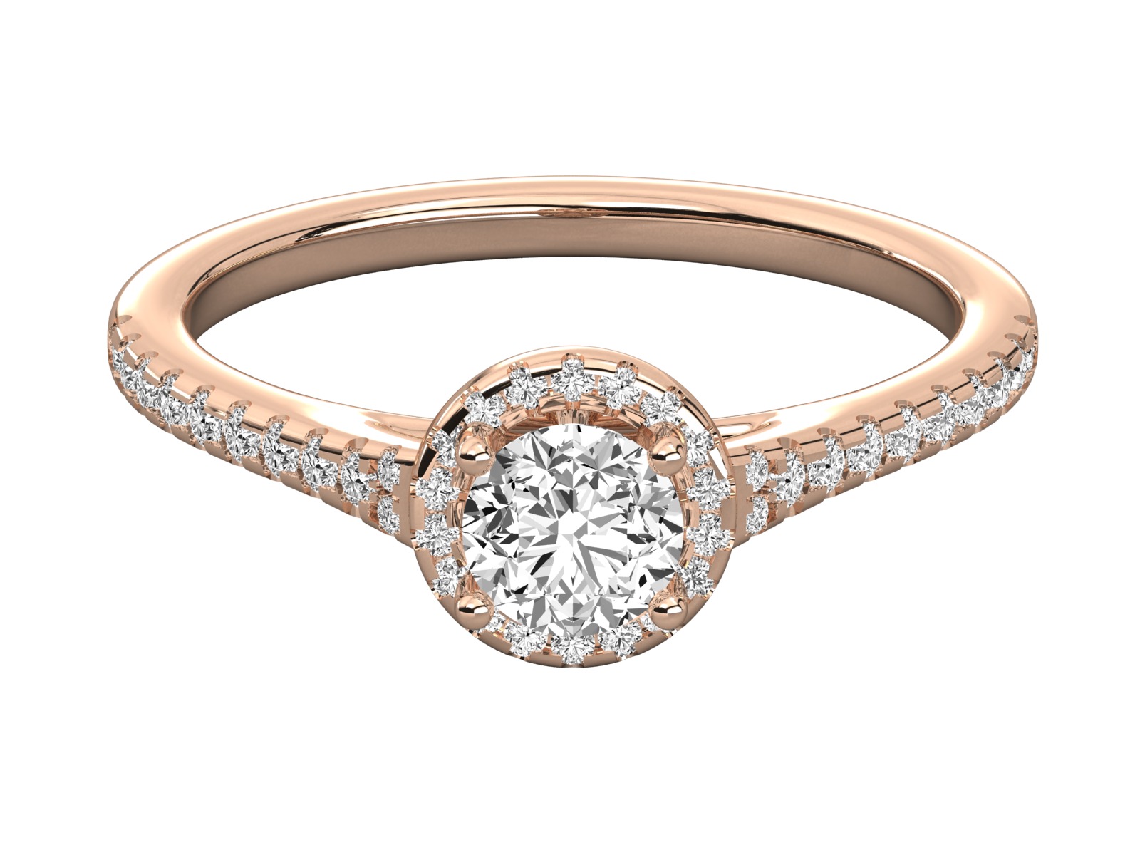 halo solitaire engagement ring 3D print model_17