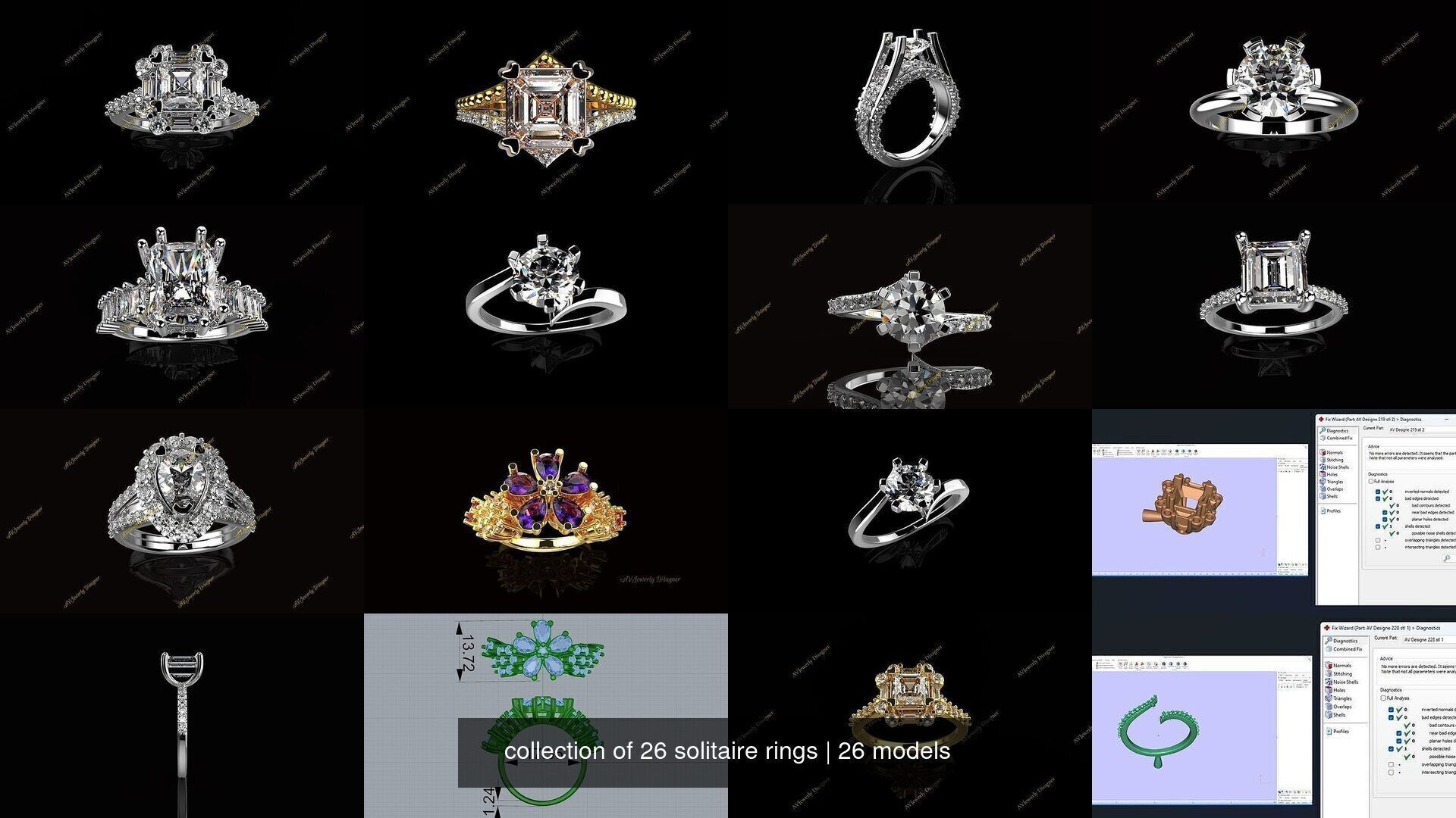 collection of 26 solitaire rings _2