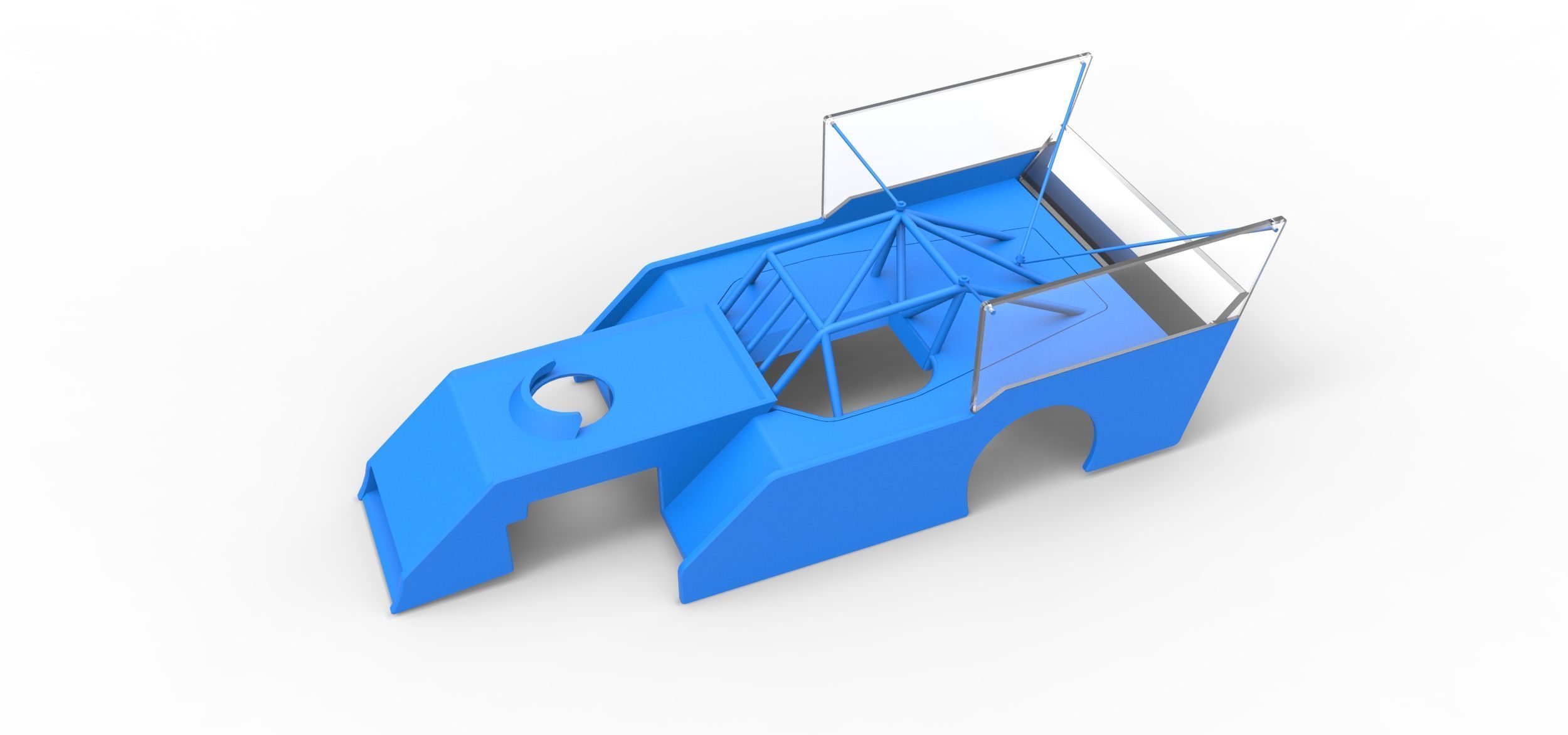 Shell of Outlaw Figure 8 Modified stock car Scale 1 to 25 3D print model_1