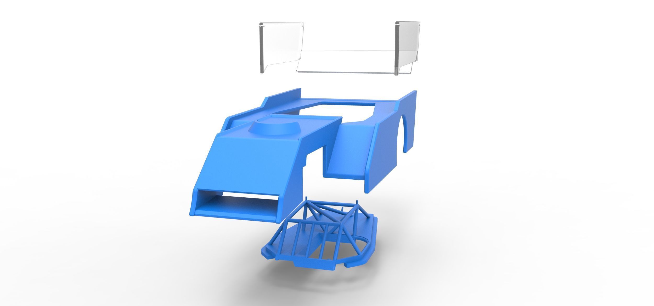 Shell of Outlaw Figure 8 Modified stock car Scale 1 to 25 3D print model_18