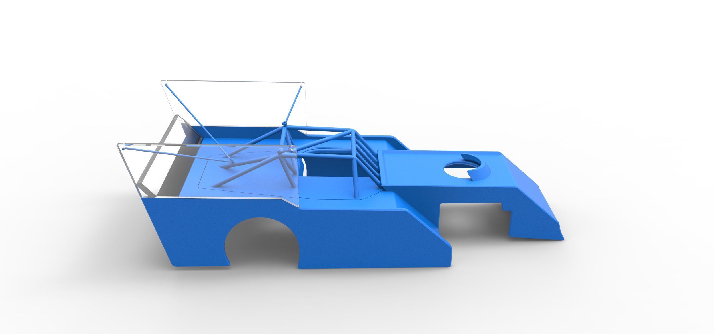 Shell of Outlaw Figure 8 Modified stock car Scale 1 to 25 3D print model_13