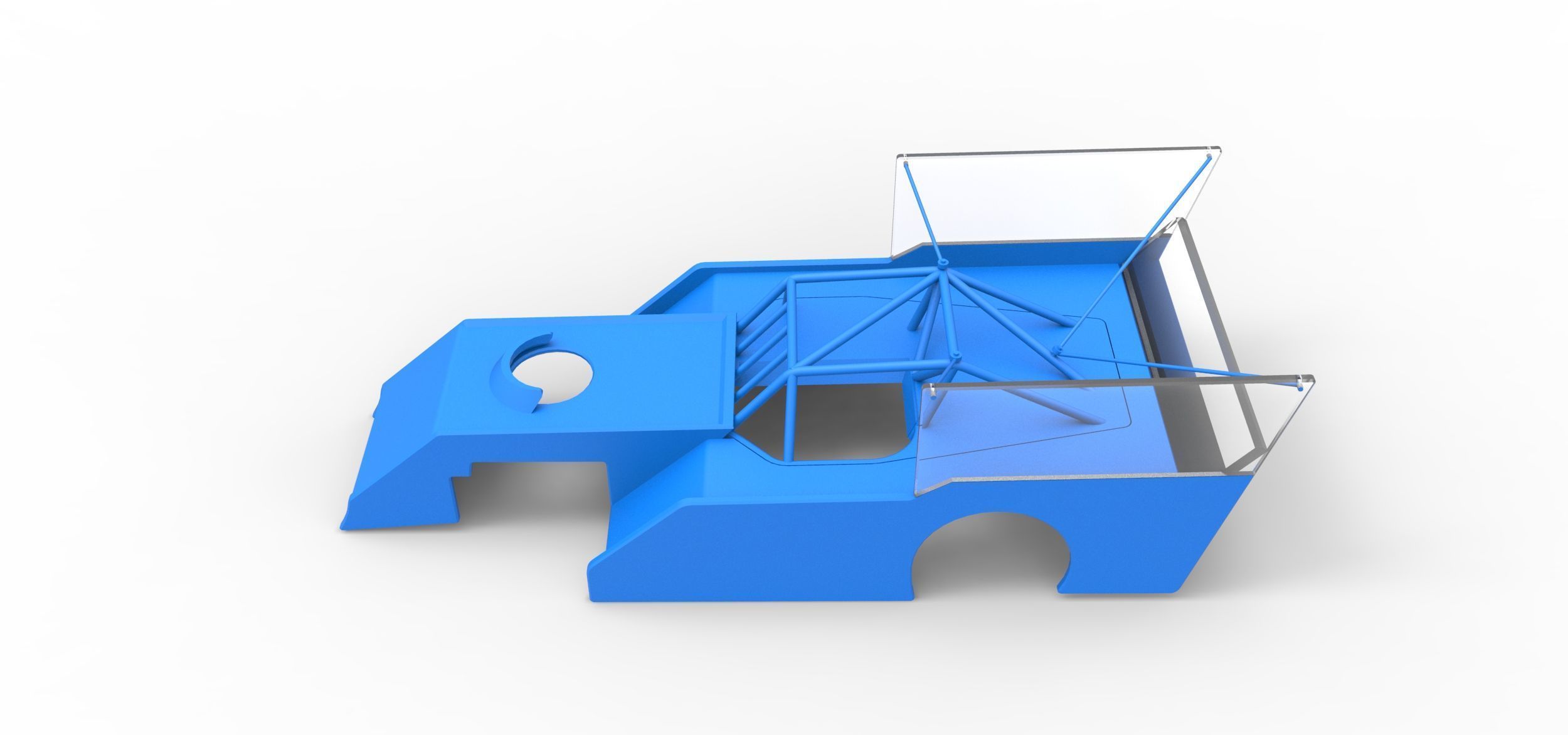Shell of Outlaw Figure 8 Modified stock car Scale 1 to 25 3D print model_7