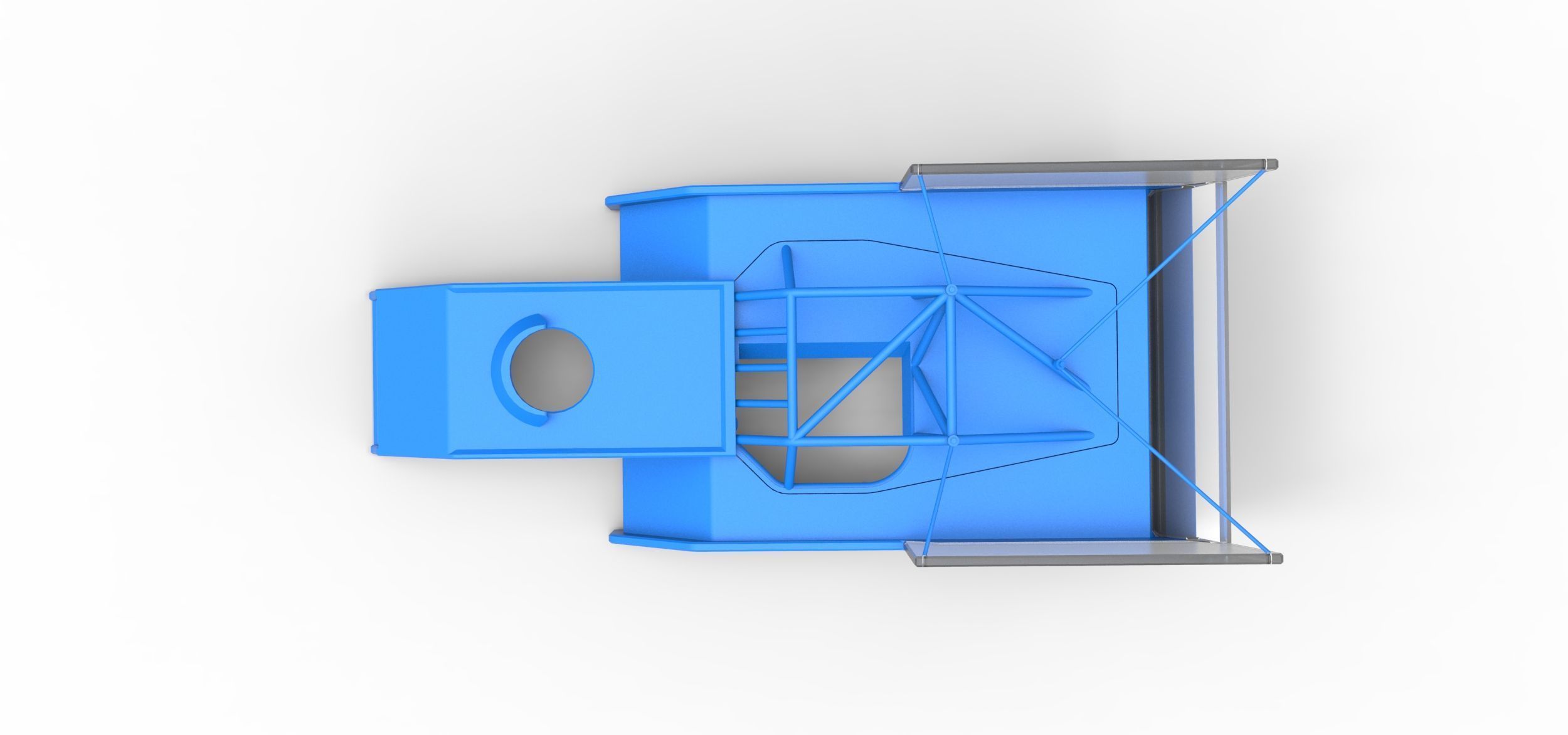 Shell of Outlaw Figure 8 Modified stock car Scale 1 to 25 3D print model_8