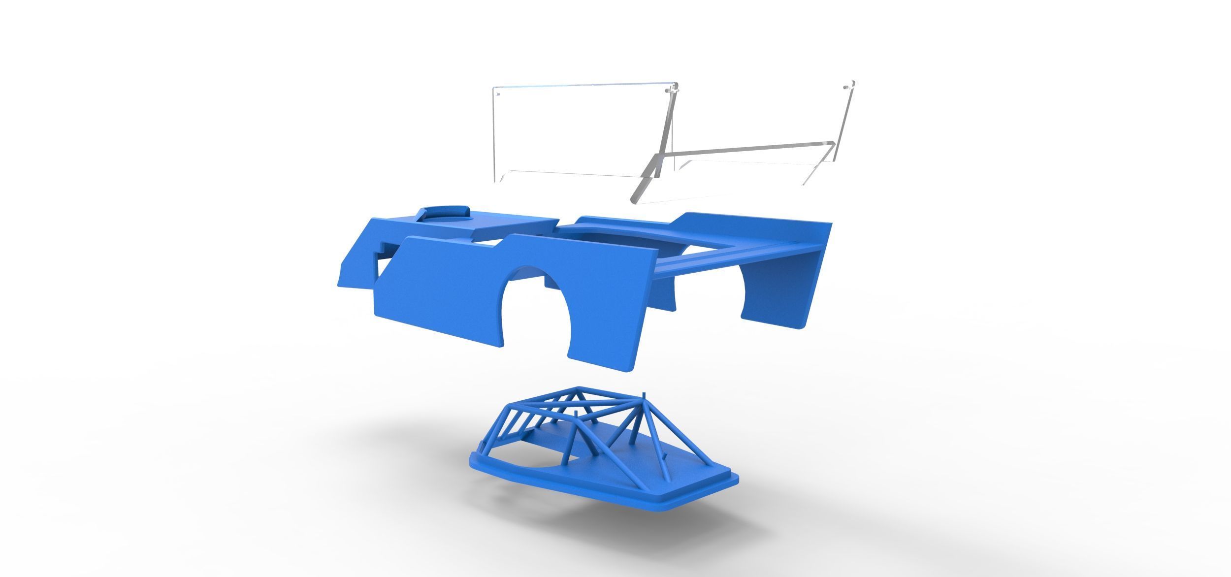 Shell of Outlaw Figure 8 Modified stock car Scale 1 to 25 3D print model_20