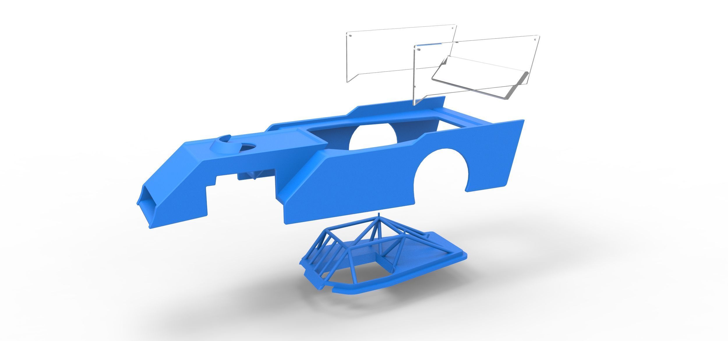Shell of Outlaw Figure 8 Modified stock car Scale 1 to 25 3D print model_15