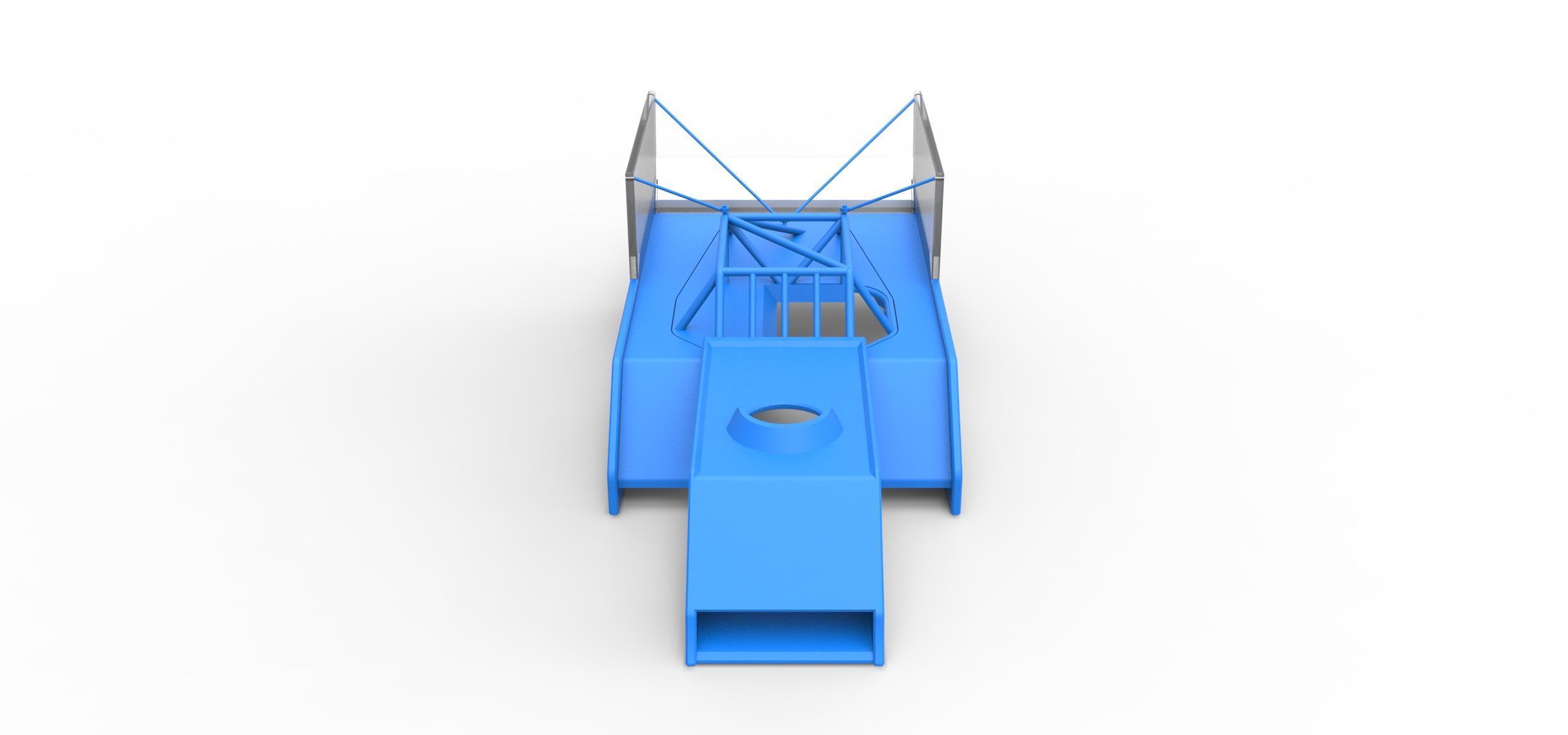 Shell of Outlaw Figure 8 Modified stock car Scale 1 to 25 3D print model_5