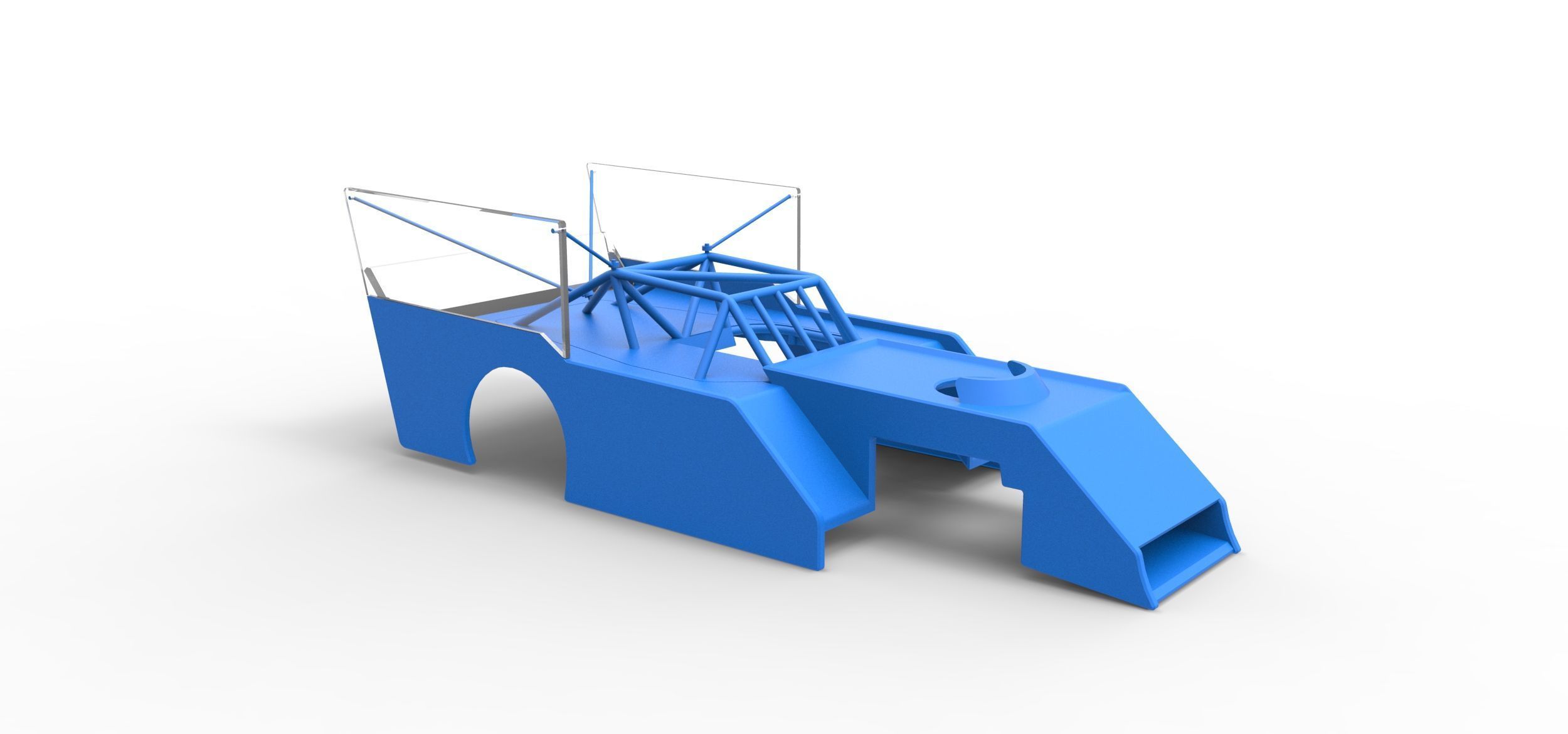 Shell of Outlaw Figure 8 Modified stock car Scale 1 to 25 3D print model_14