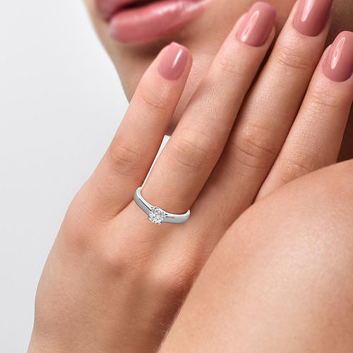 lucida solitaire engagement ring 3D print model