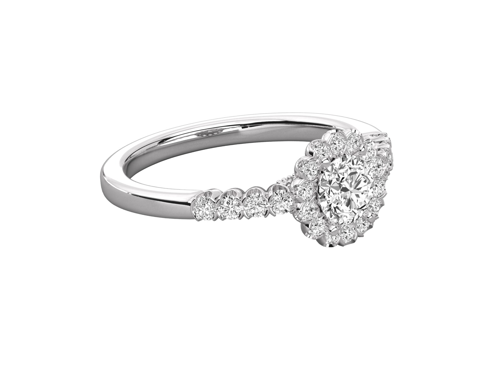 halo solitaire engagement ring  3D print model_19