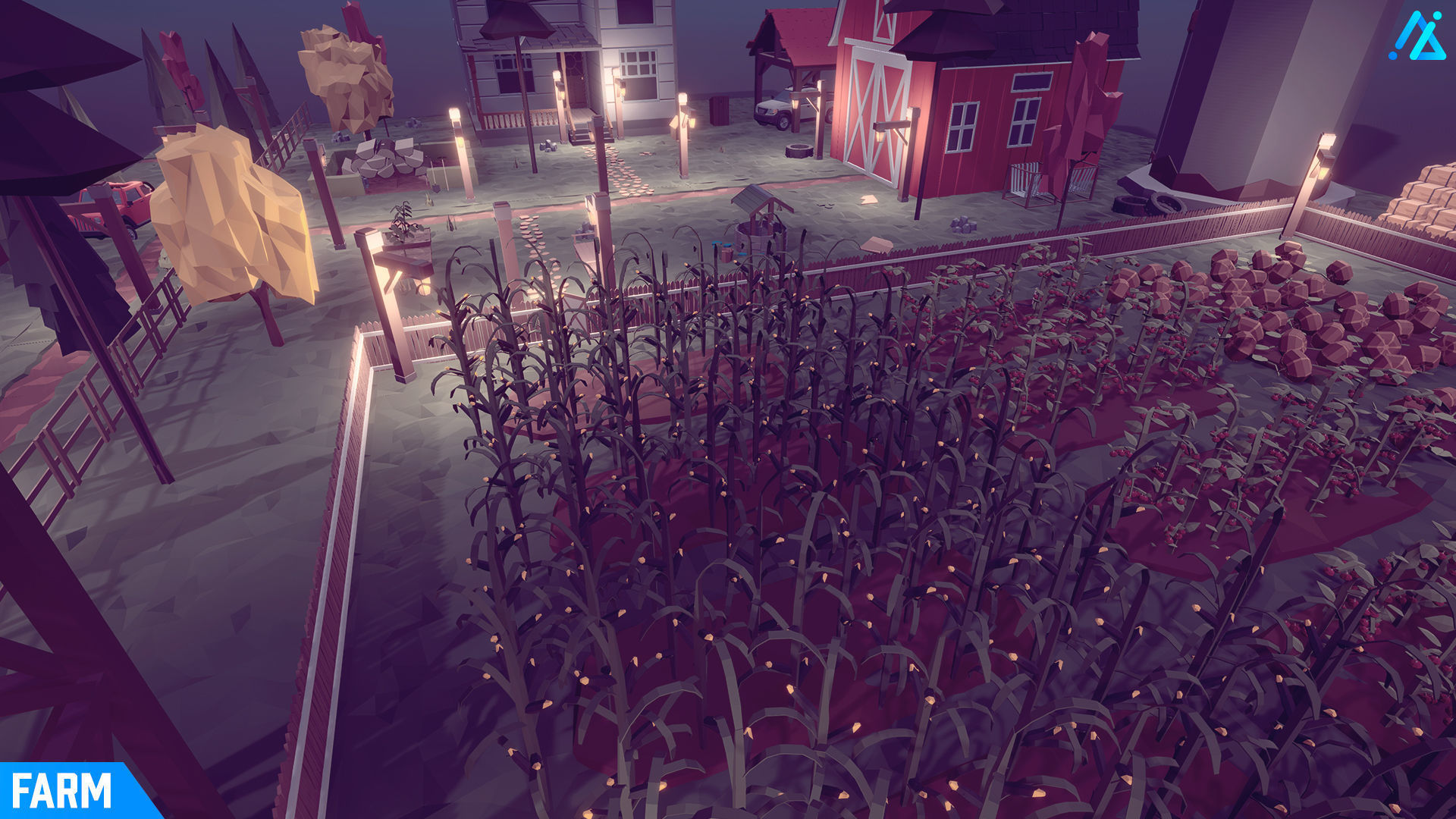 POLY - Farm Low-poly 3D model_9