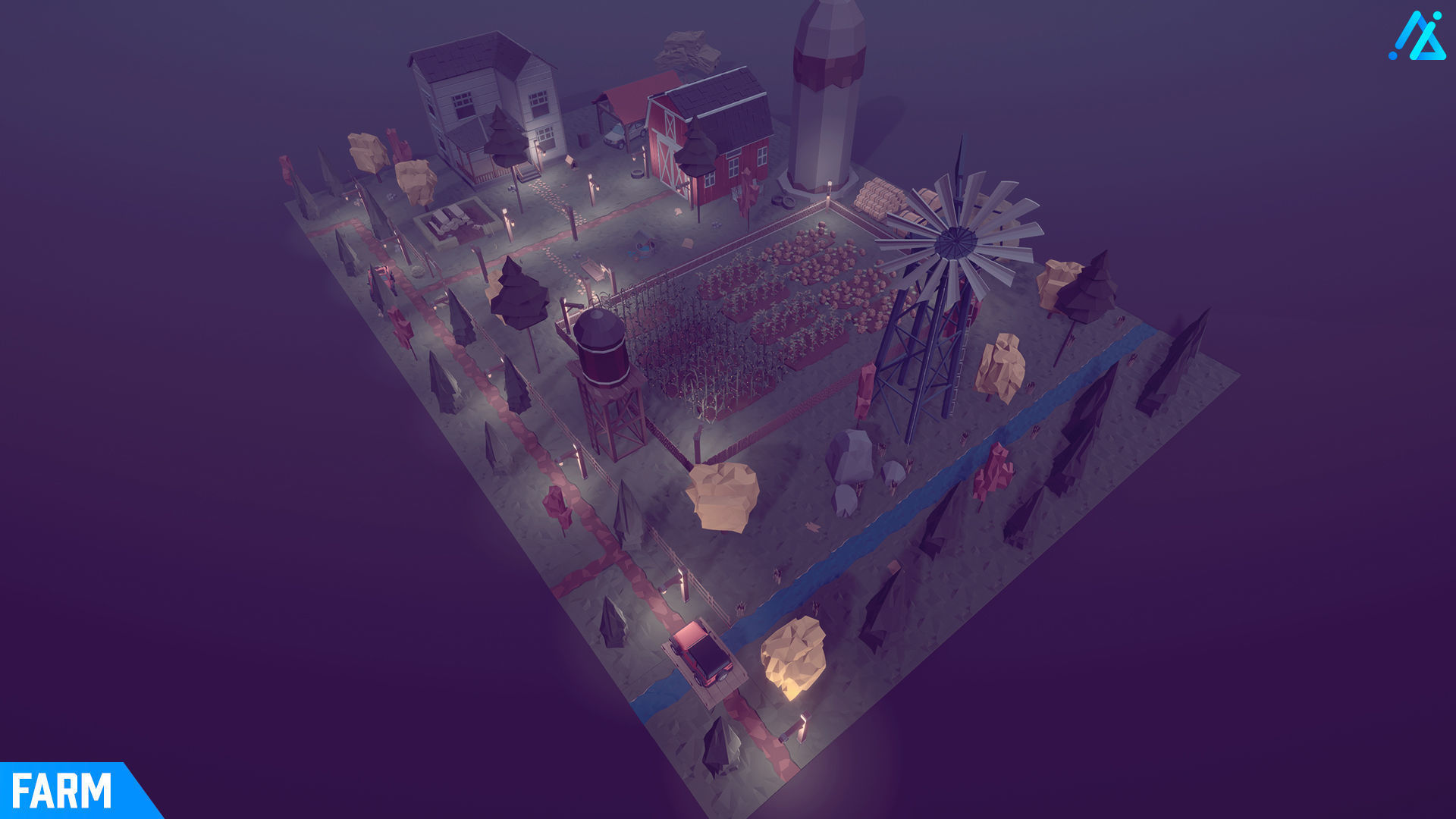 POLY - Farm Low-poly 3D model_12