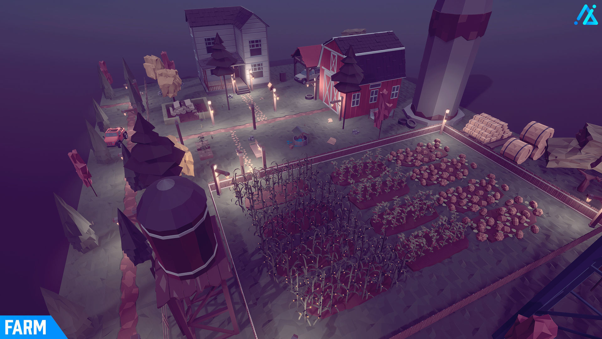 POLY - Farm Low-poly 3D model_10