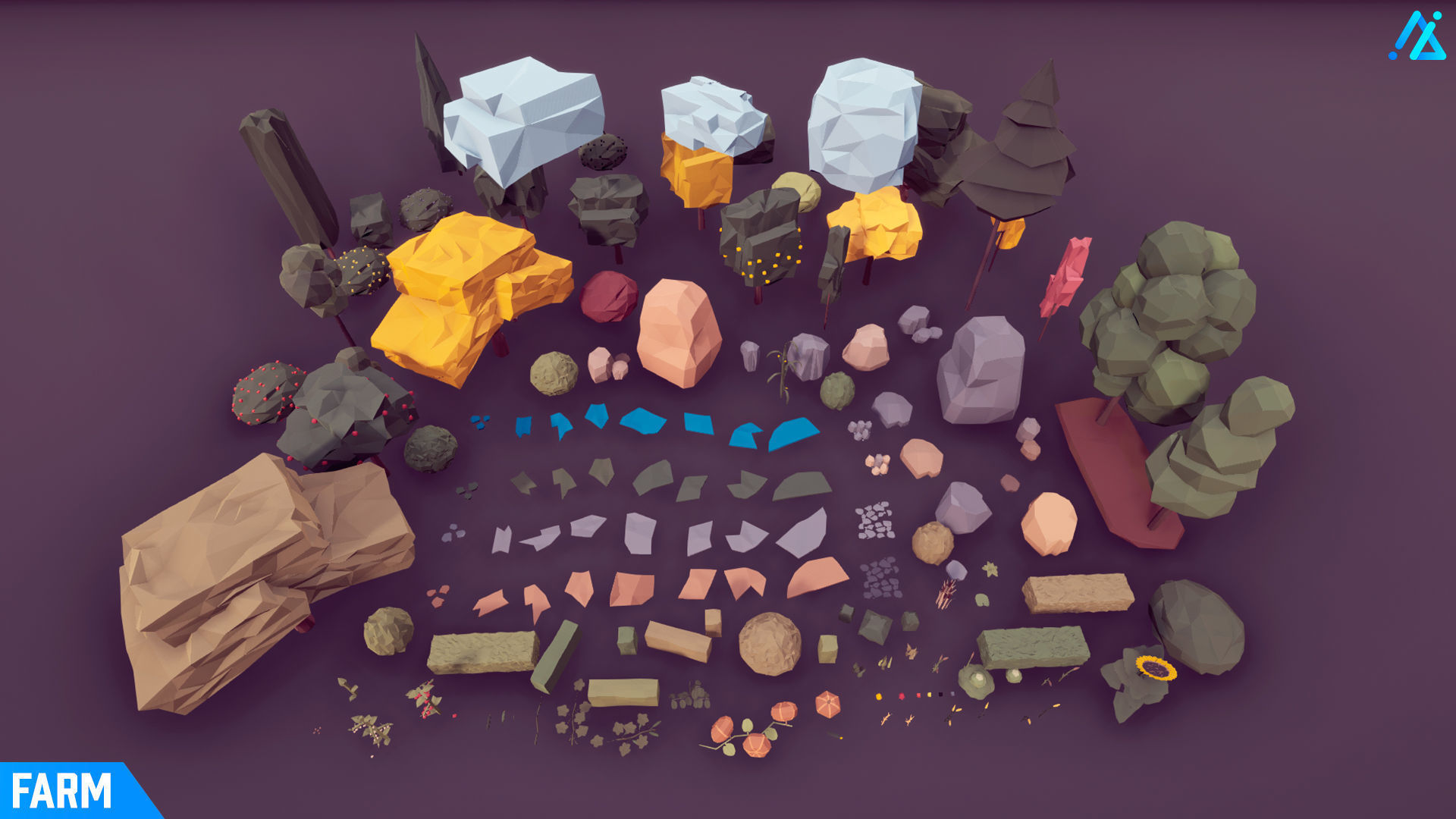 POLY - Farm Low-poly 3D model_19